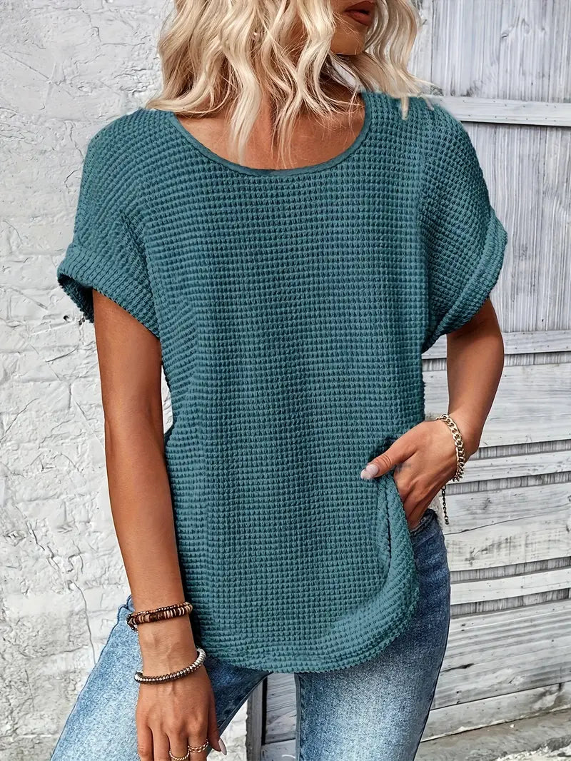 Oliv™ - Bequemes Rundhals-T-Shirt 0