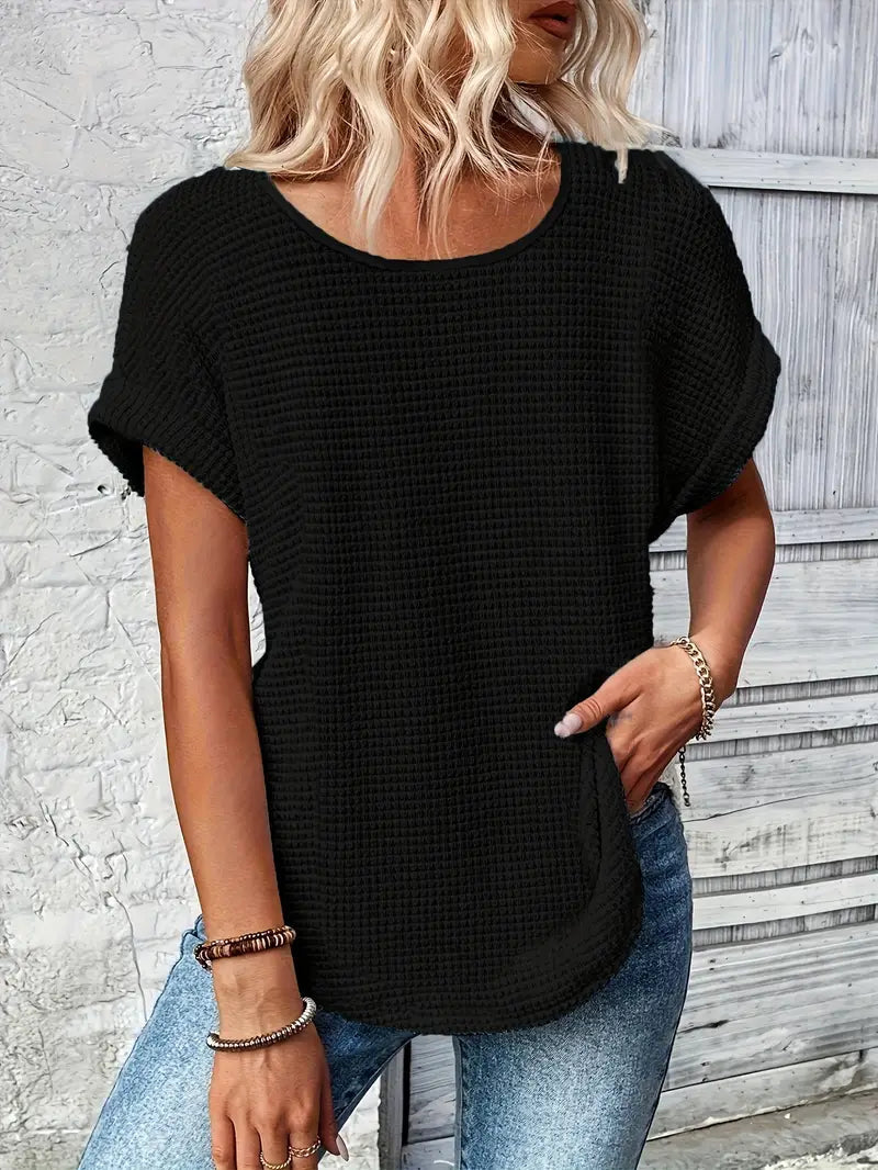 Oliv™ - Bequemes Rundhals-T-Shirt 1