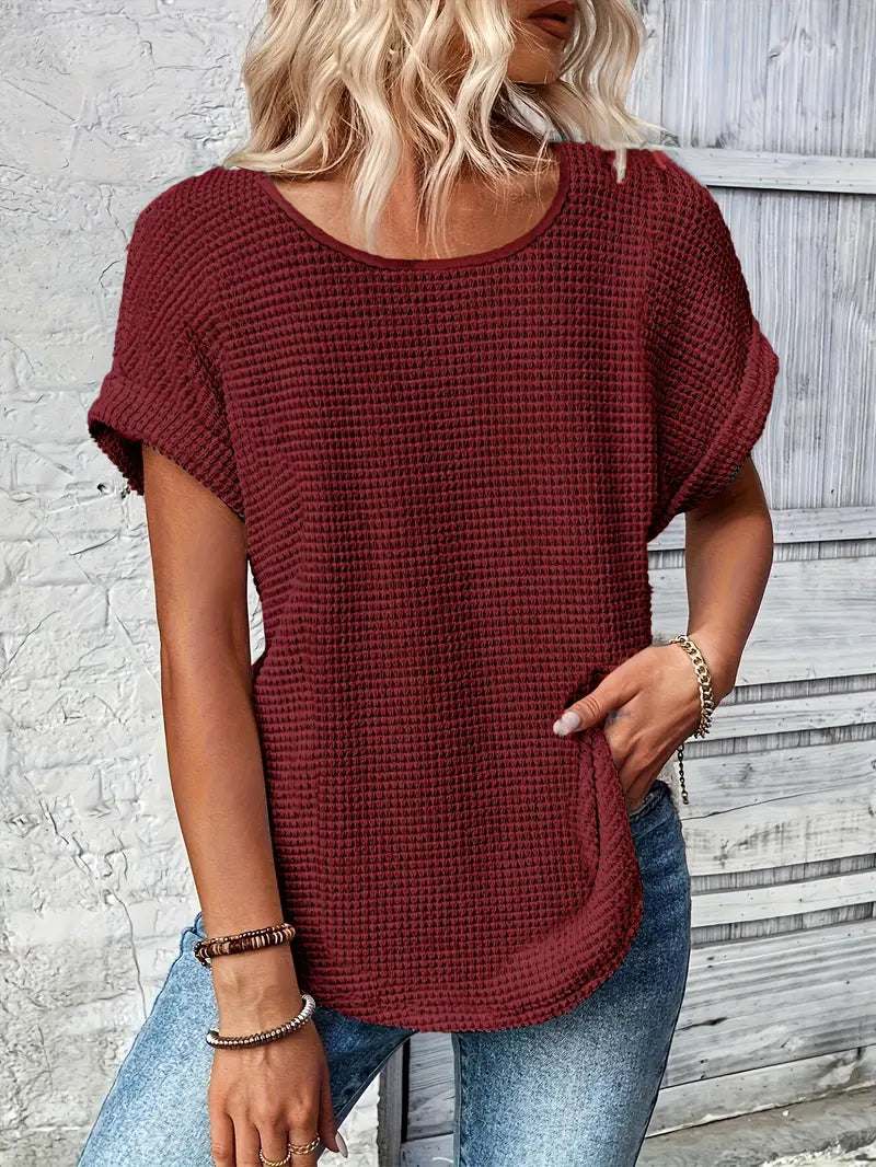 Oliv™ - Bequemes Rundhals-T-Shirt 5