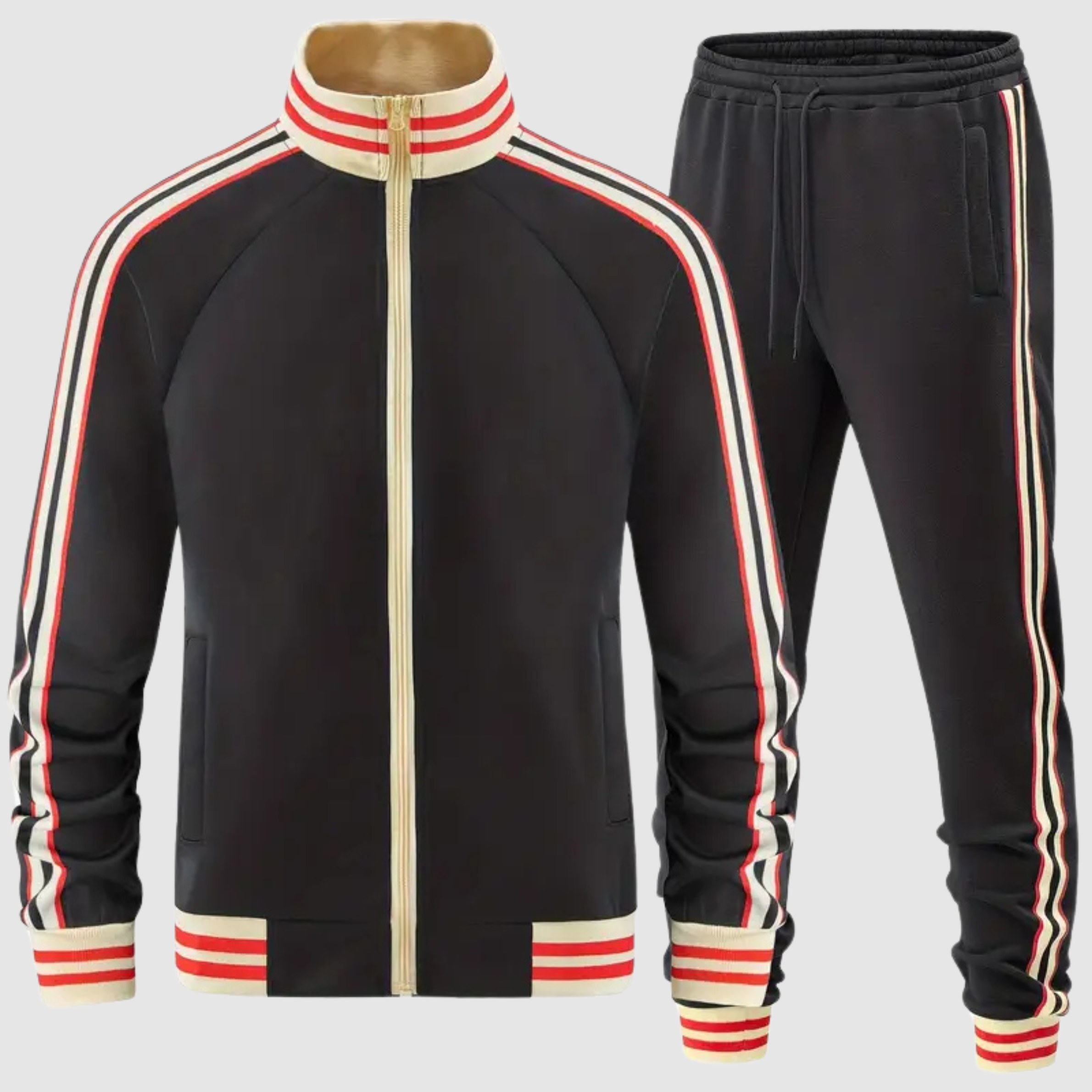 Oscar - Set aus gestreiftem Trainingsanzug und Sporthose für Herren 0