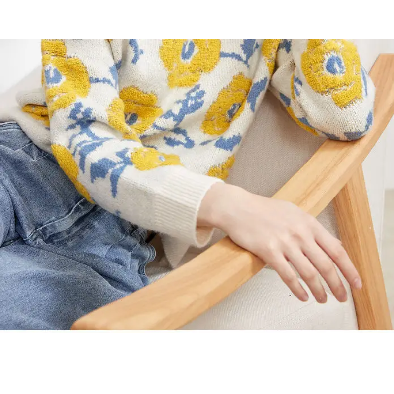 Ottilie - Pullover mit Blumenmuster