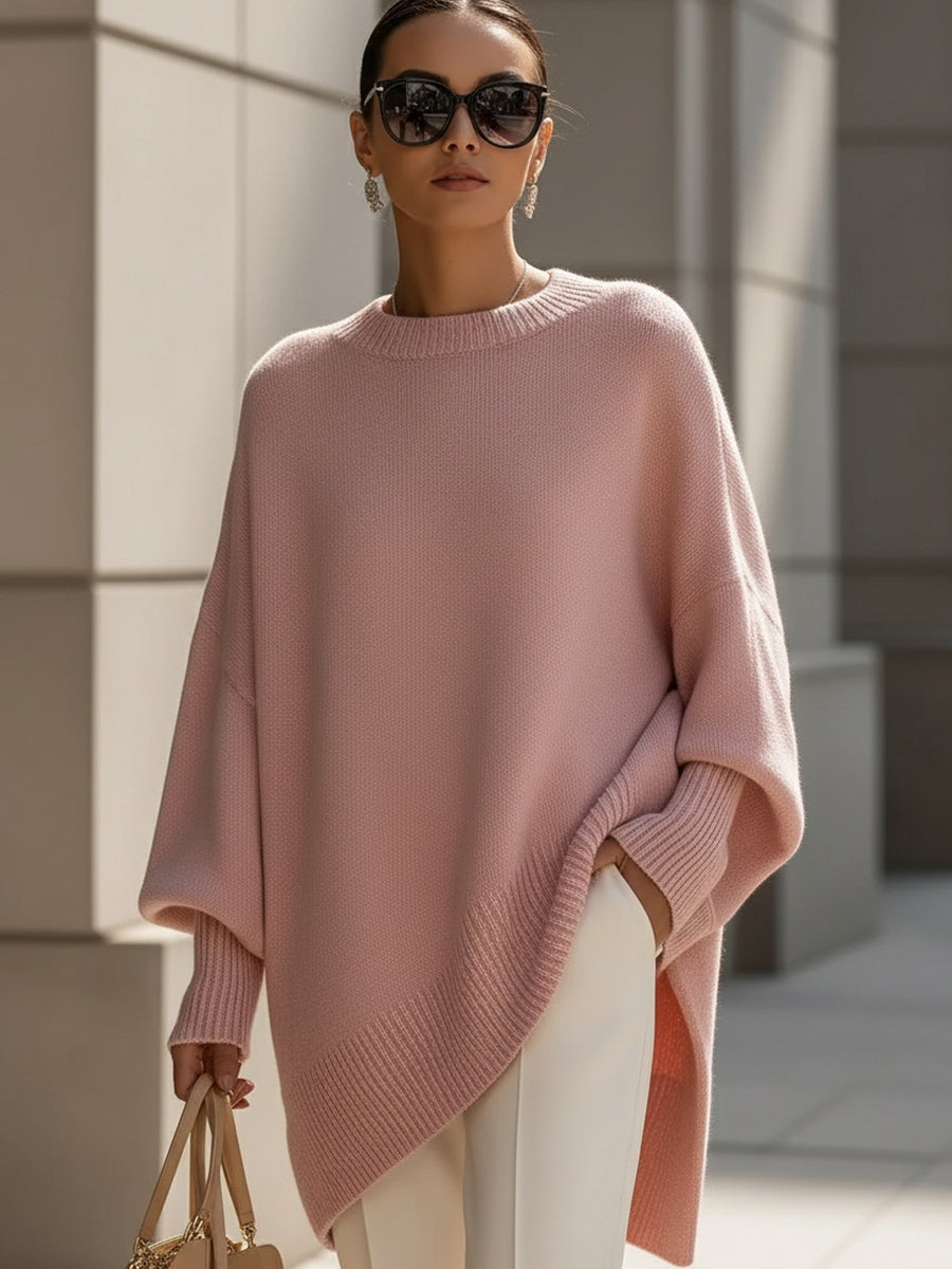 Oversized Pullover Damen | Asymmetrisch & Rundhals