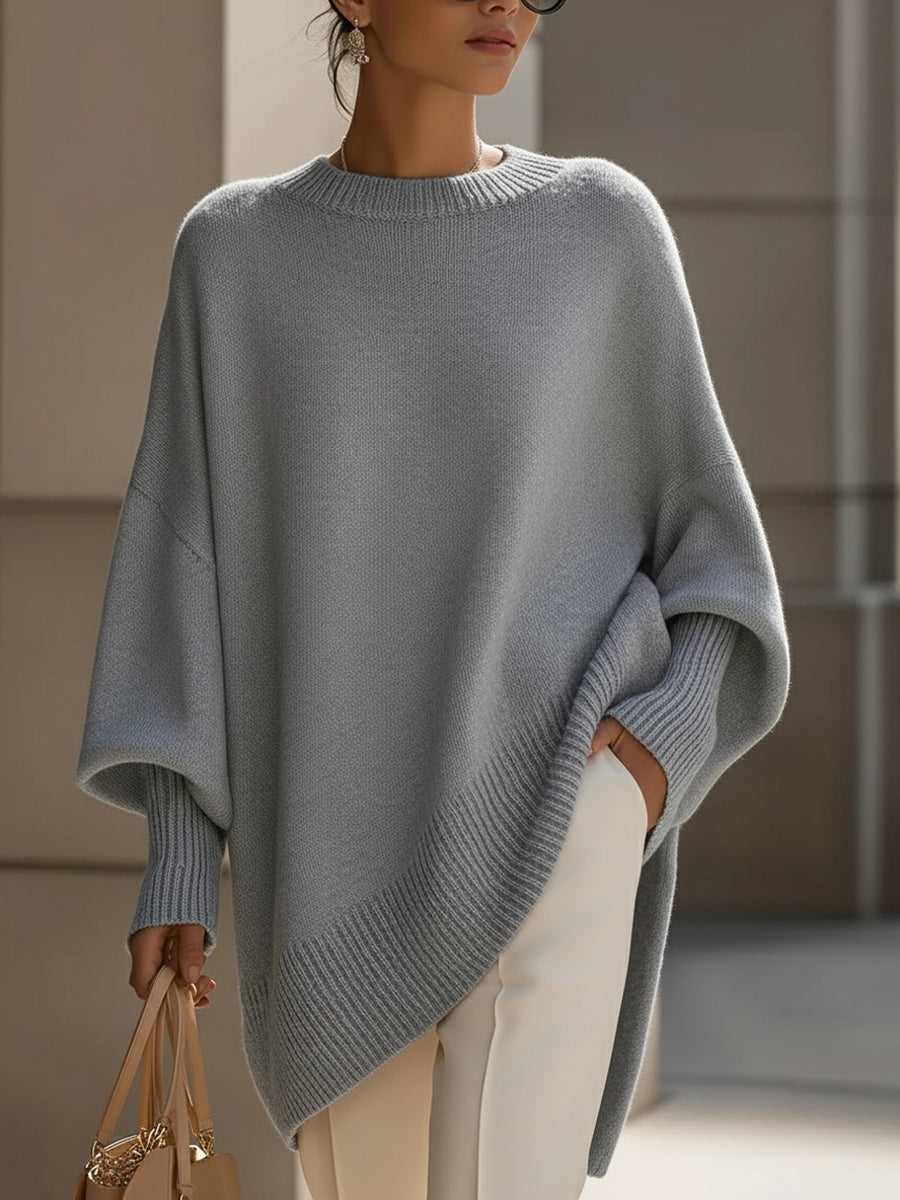 Oversized Pullover Damen | Asymmetrisch & Rundhals