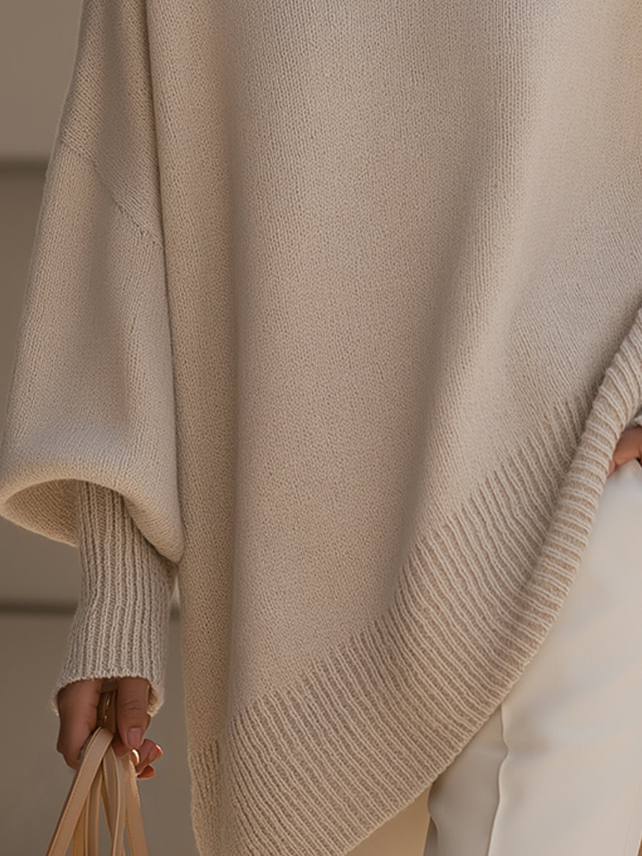 Oversized Pullover Damen | Asymmetrisch & Rundhals