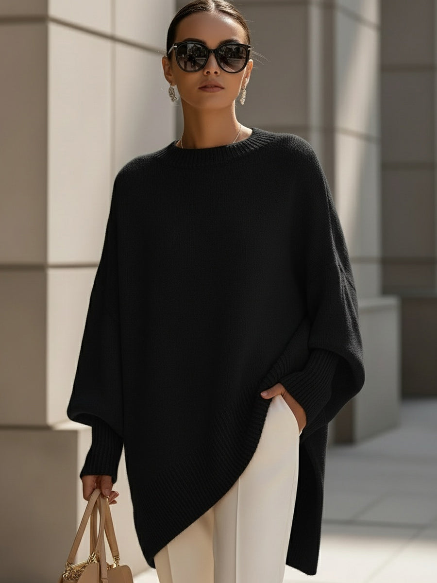 Oversized Pullover Damen | Asymmetrisch & Rundhals
