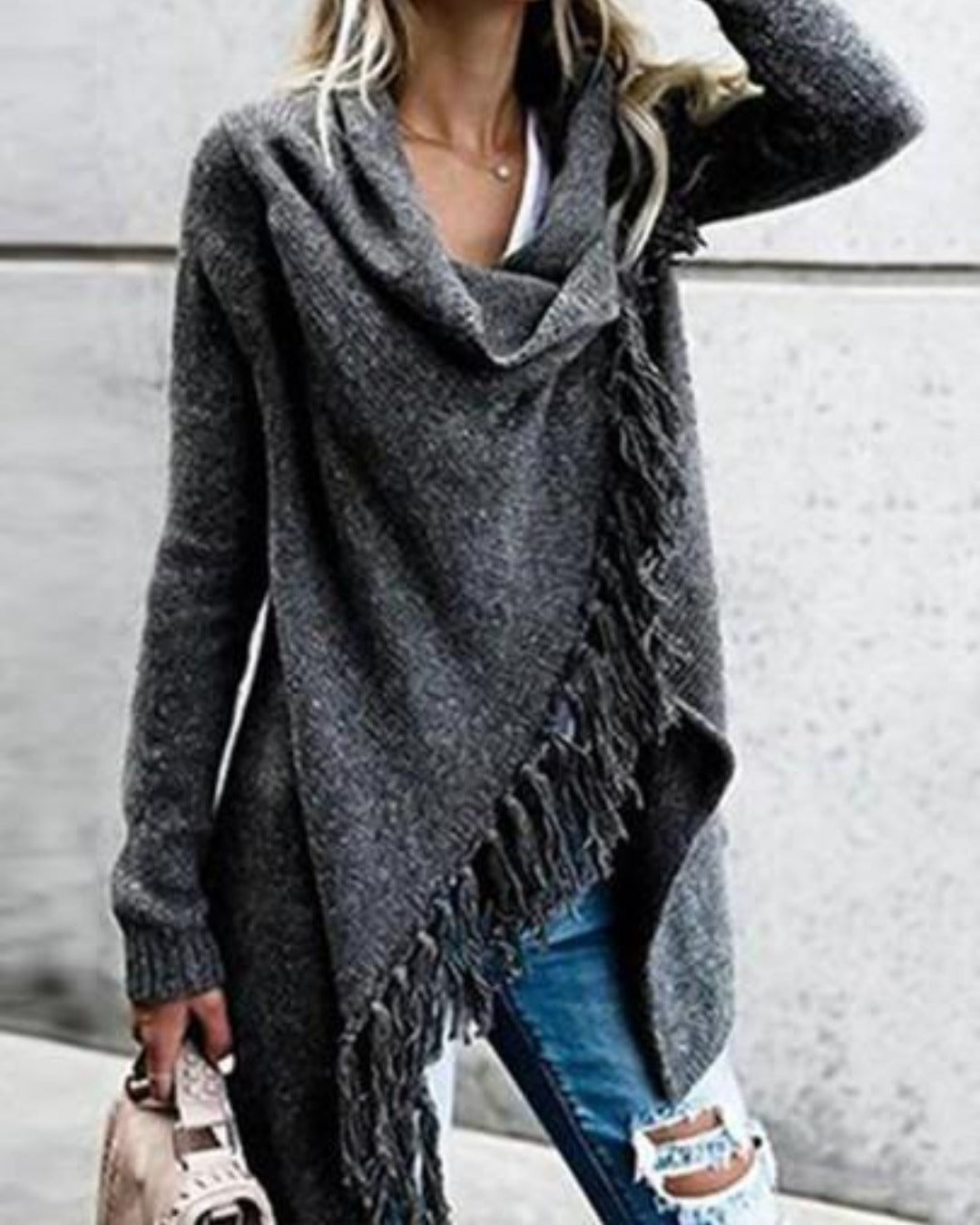 PONCHO-STIL PULLOVER