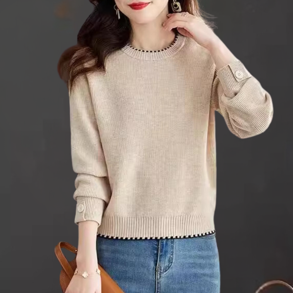 Peninah - Weicher Rundhals Pullover für Frauen