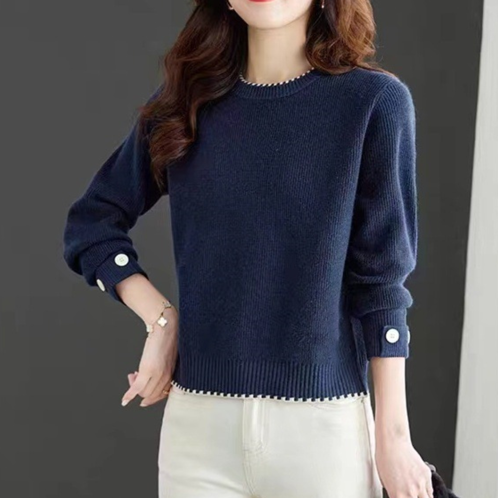 Peninah - Weicher Rundhals Pullover für Frauen