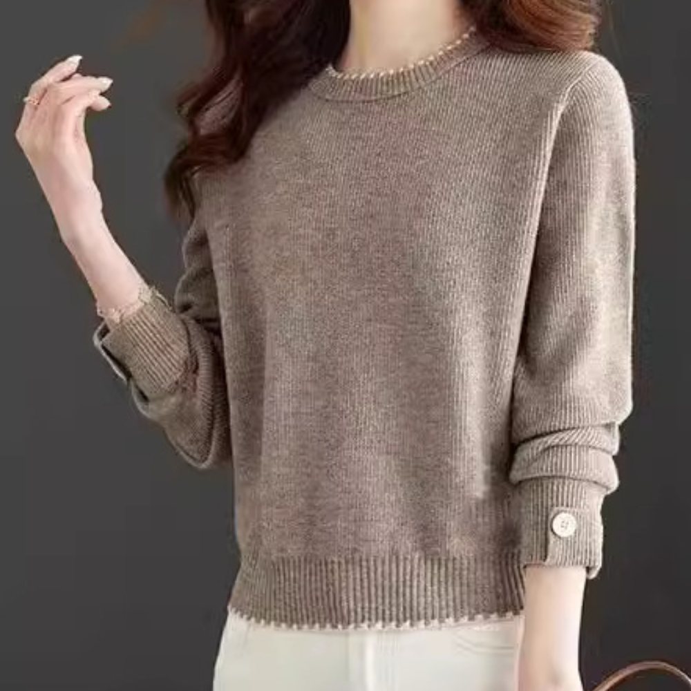 Peninah - Weicher Rundhals Pullover für Frauen