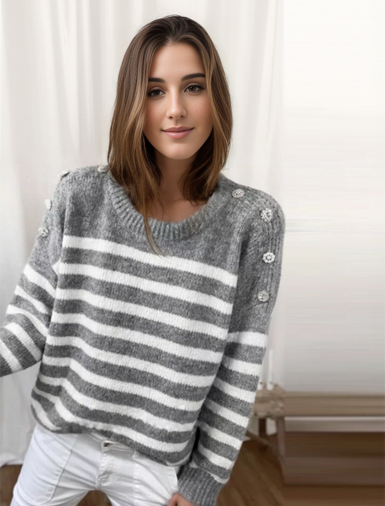 Pia - Schicker Streifen Pullover