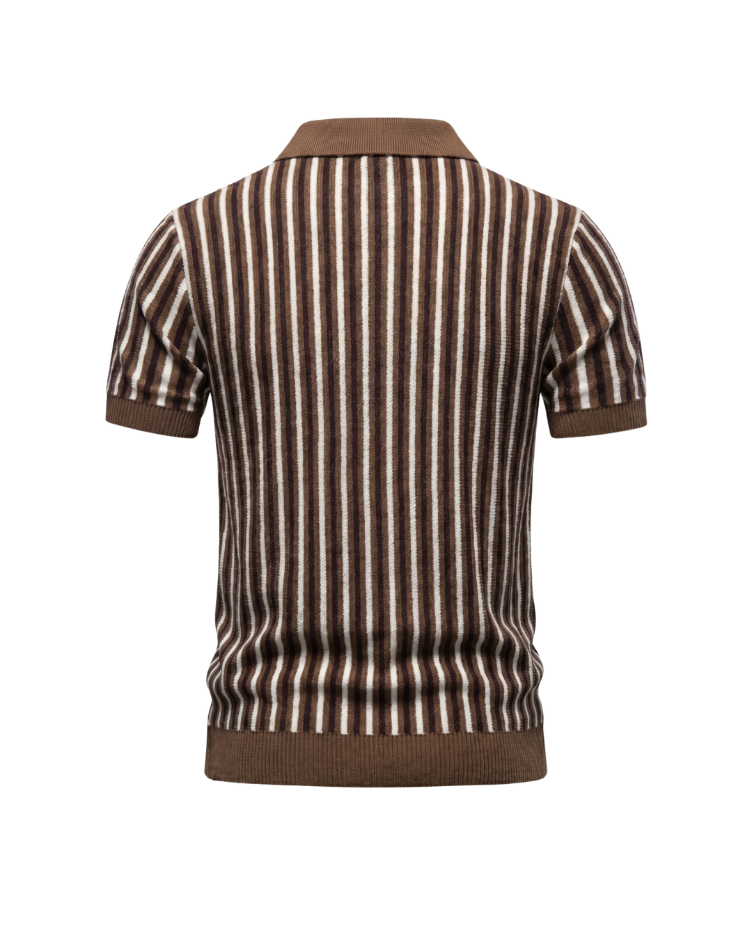 Polo Shirt Herren | Strick-Poloshirt mit Streifenmuster & Kragen