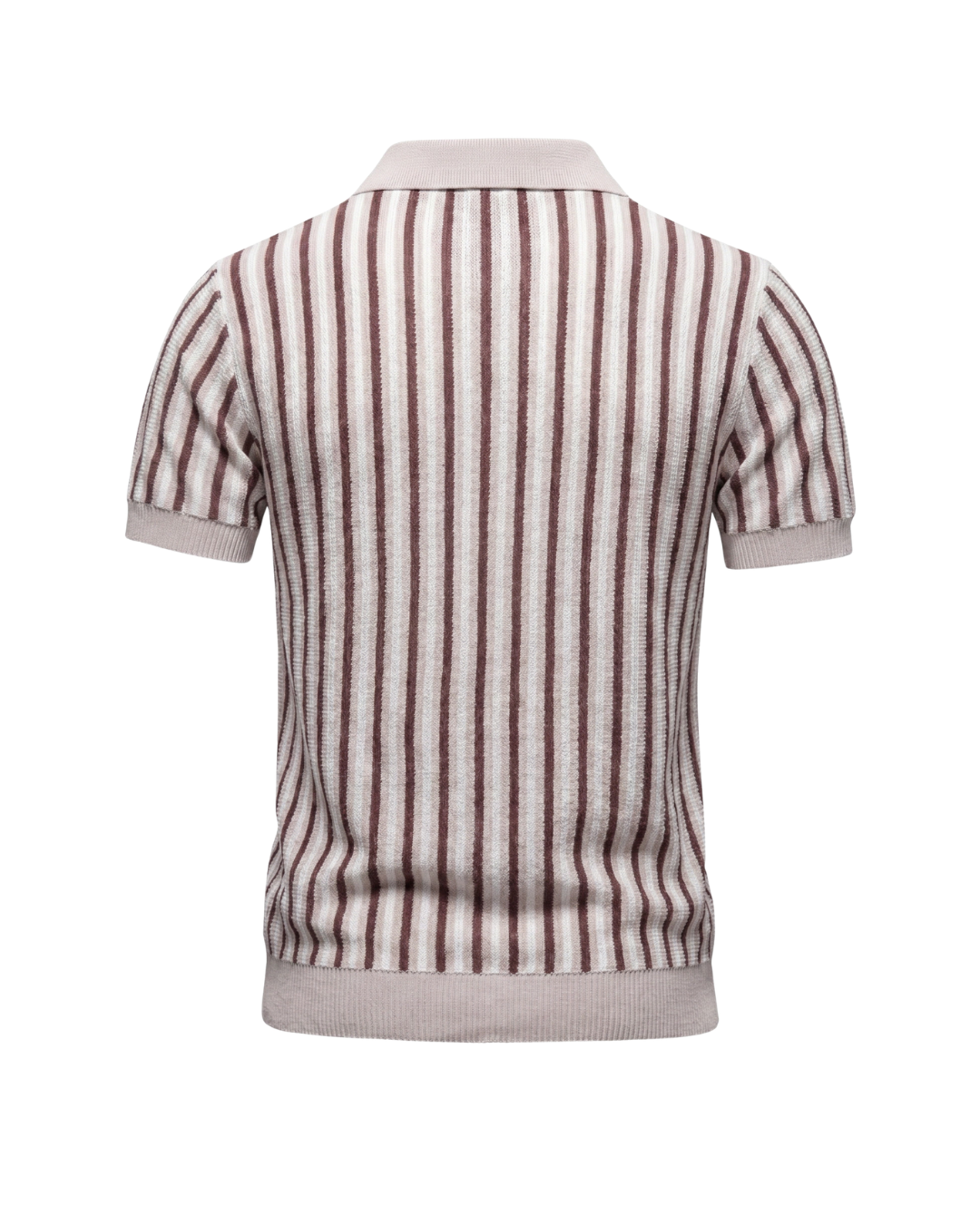 Polo Shirt Herren | Strick-Poloshirt mit Streifenmuster & Kragen