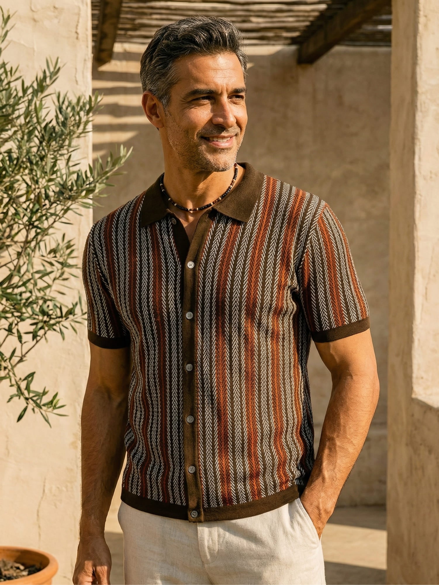 Poloshirt Herren | Chevron-Muster & Eleganter Streetstyle
