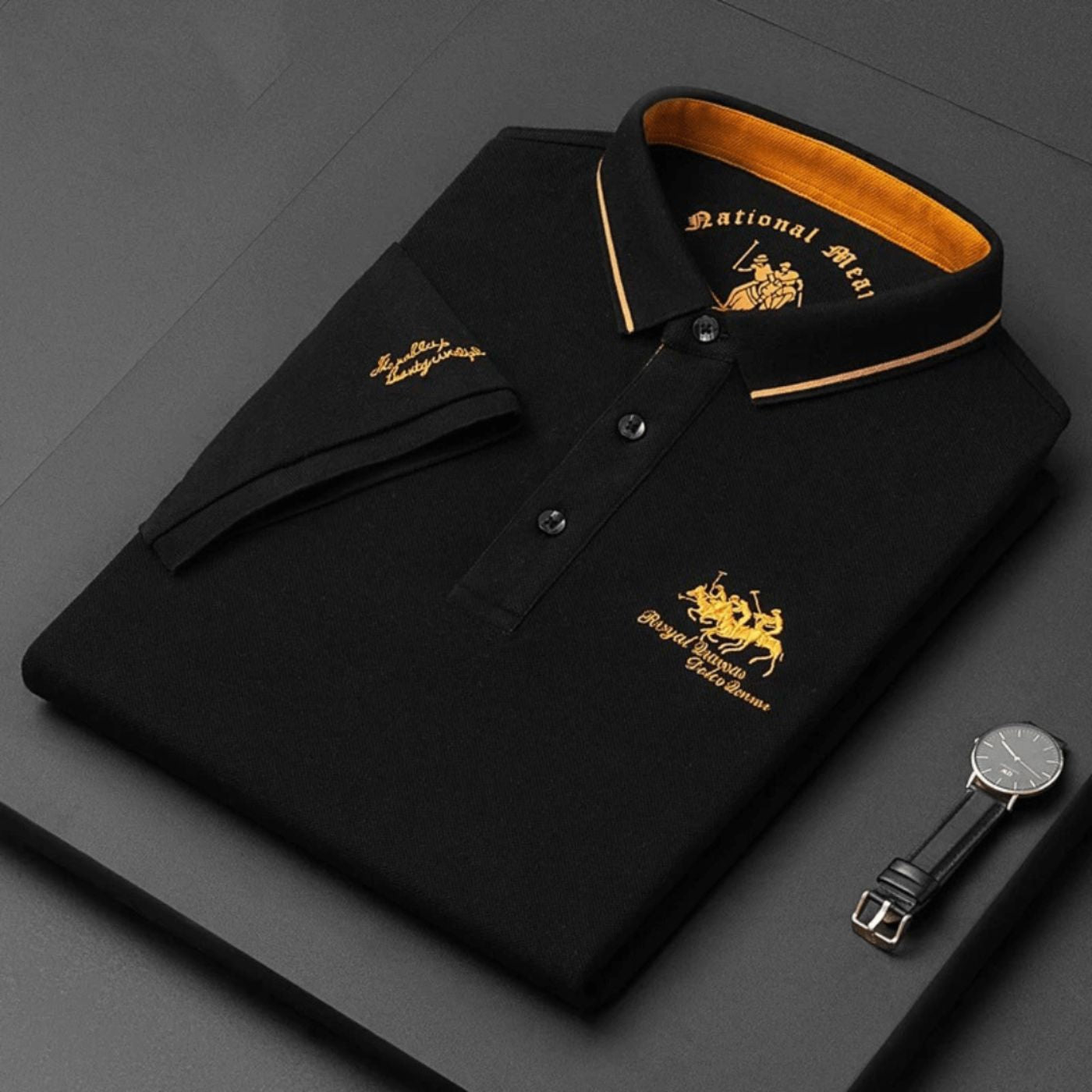 Poloshirt Herren | Sticklogo & Kontrastkragen