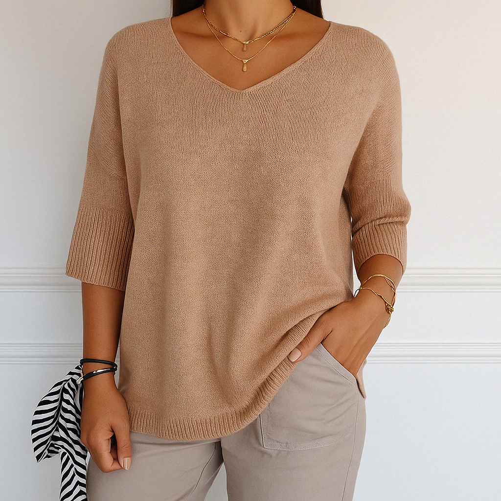 Pullover Damen | Kurze Ärmel & Lockerer Schnitt