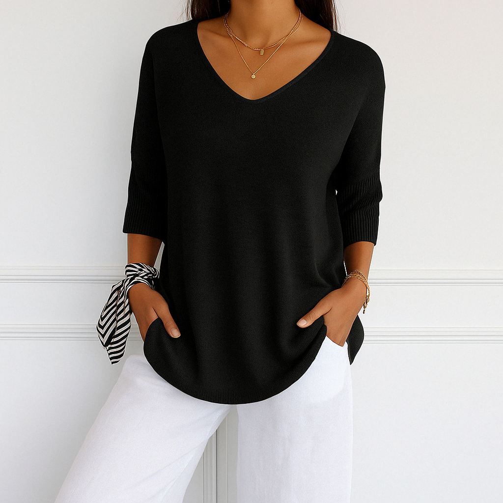 Pullover Damen | Kurze Ärmel & Lockerer Schnitt