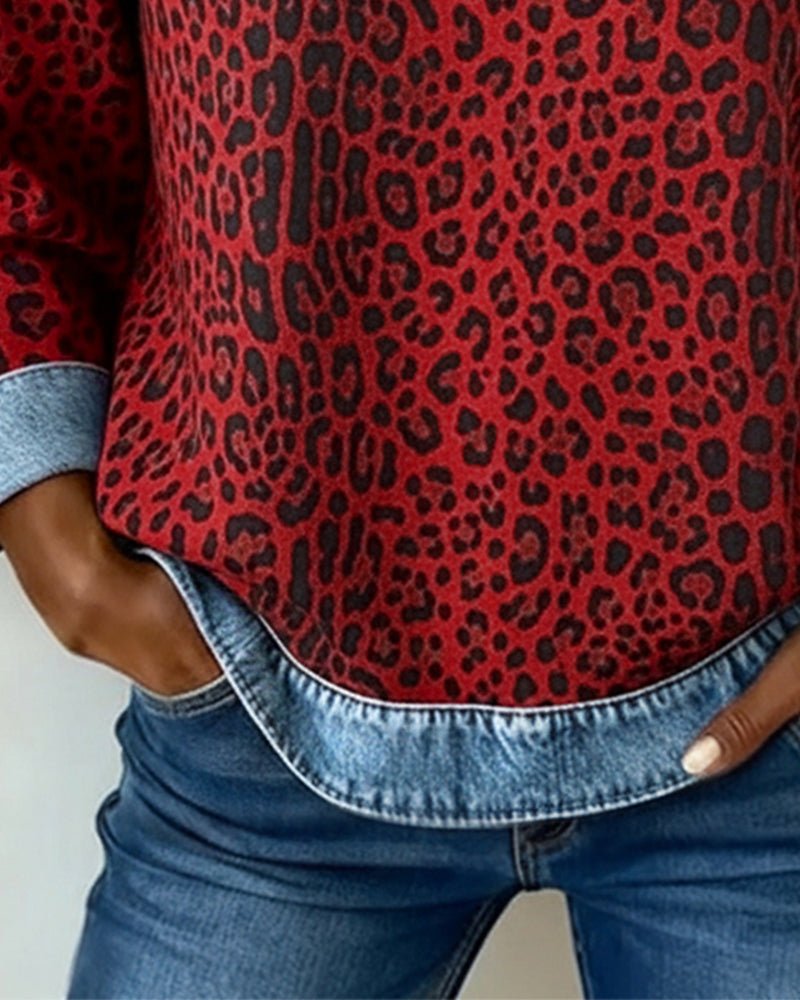 Pullover Damen Leoparden-Print | Weich & Bequem