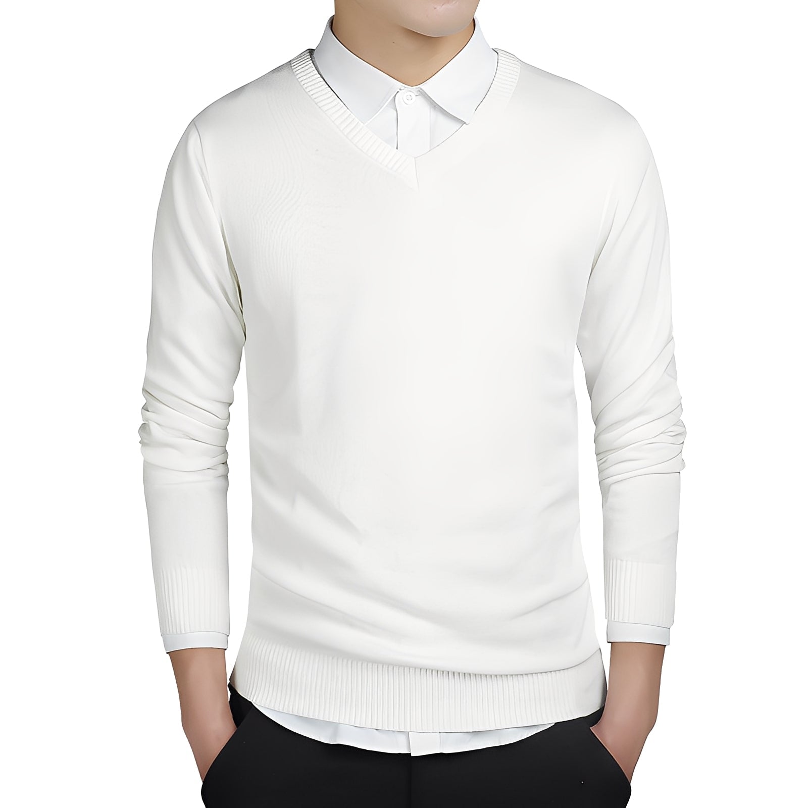 Pullover Herren | Schmaler Schnitt & V-Ausschnitt