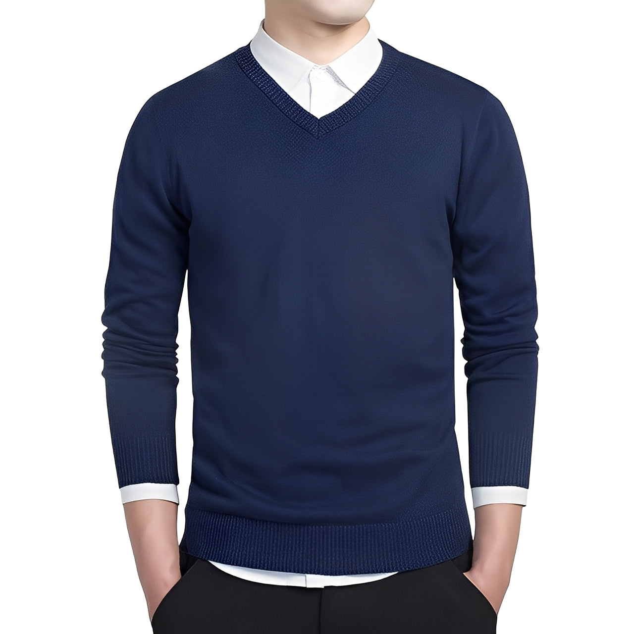 Pullover Herren | Schmaler Schnitt & V-Ausschnitt