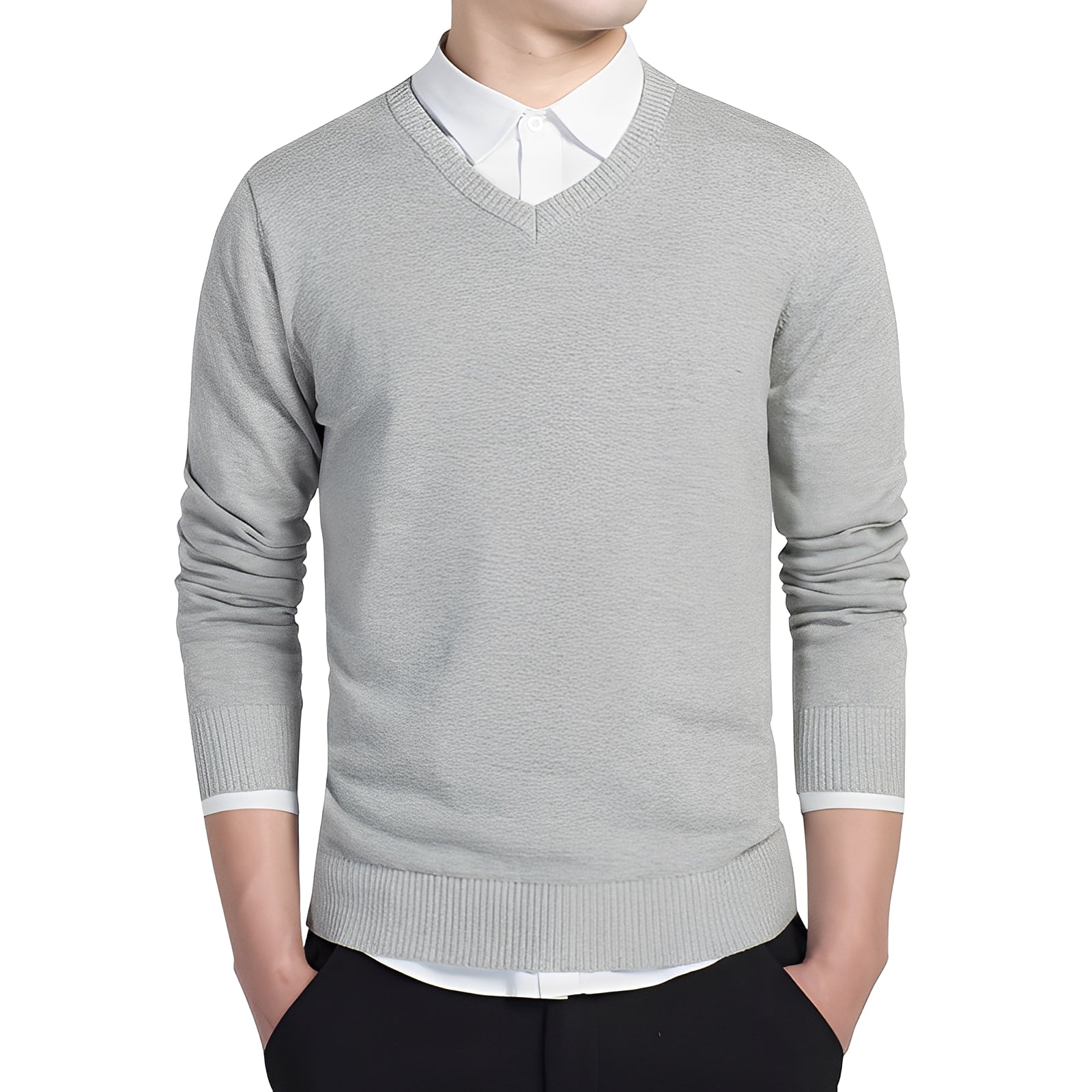 Pullover Herren | Schmaler Schnitt & V-Ausschnitt