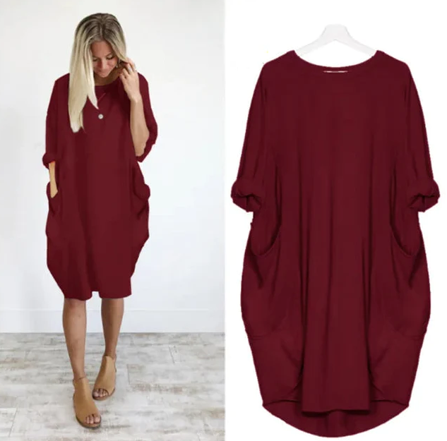 Raffiniertes bauchbedeckendes Kleid