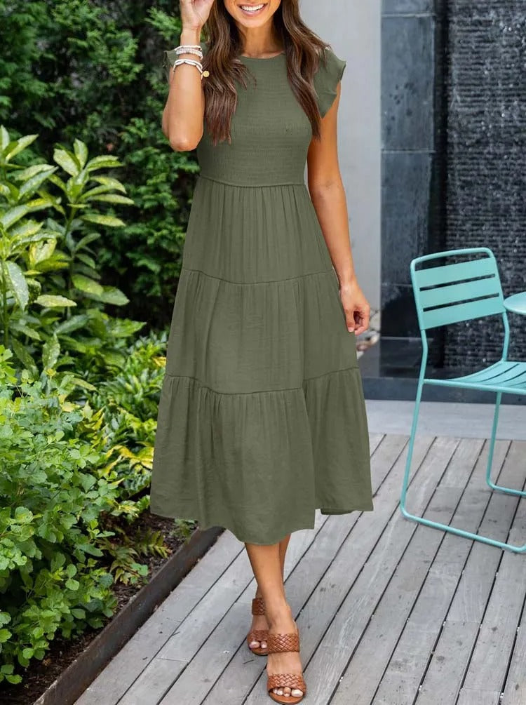 Raffiniertes bauchbedeckendes Kleid