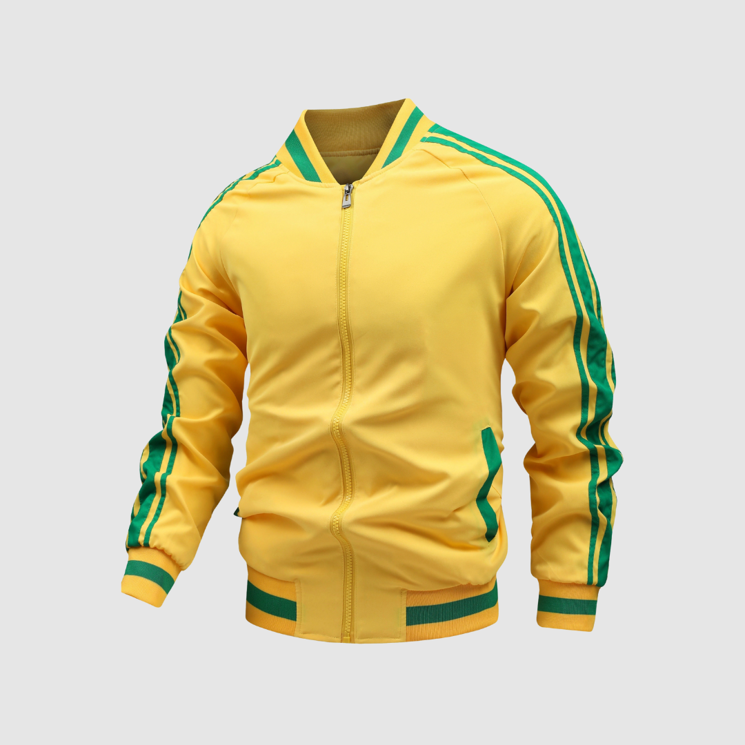 Reißverschluss Jacke Herren | Sportlich-Cleaner Look mit Streifen-Details
