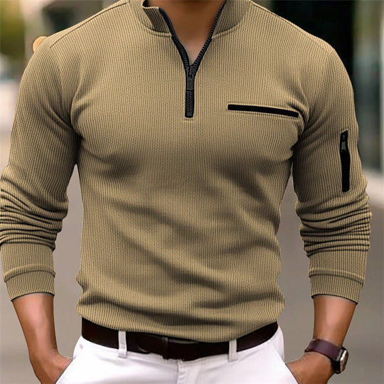 Reißverschluss Pullover Herren | Sportlich Elegant mit Stehkragen