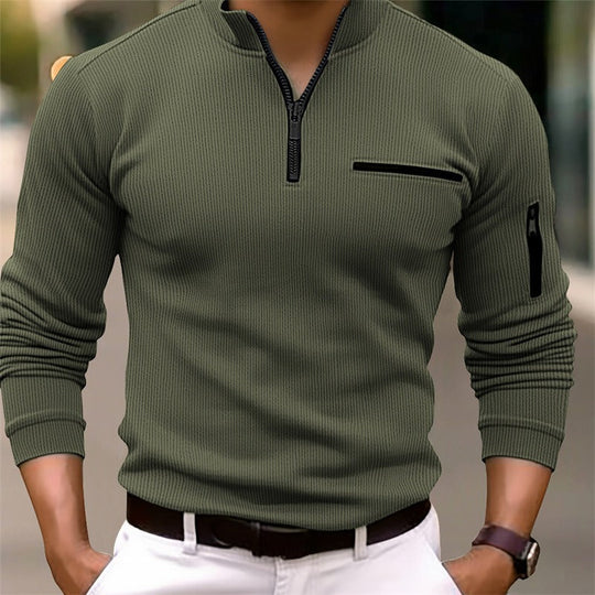 Reißverschluss Pullover Herren | Sportlich Elegant mit Stehkragen