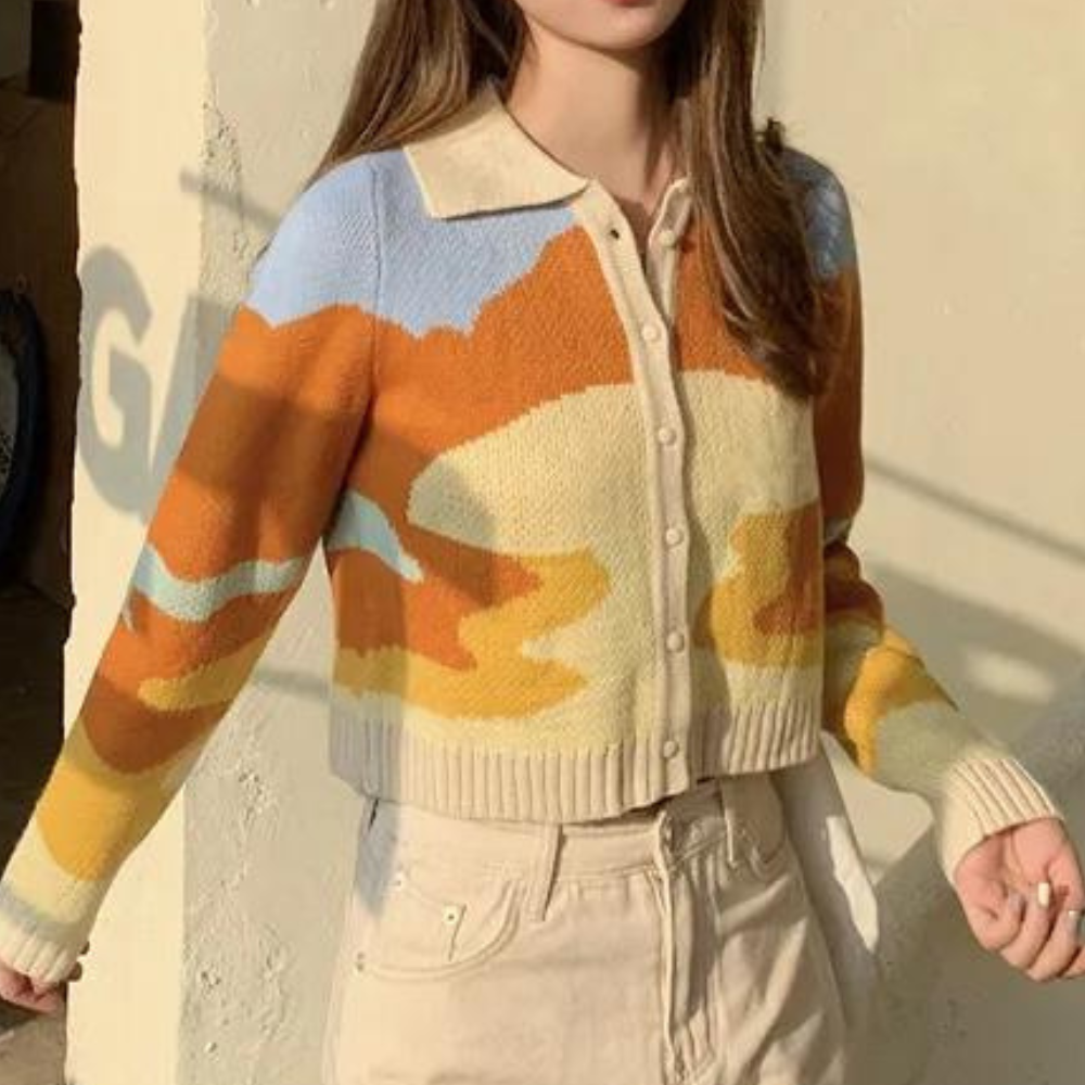 Retro-Strickjacke für Frauen