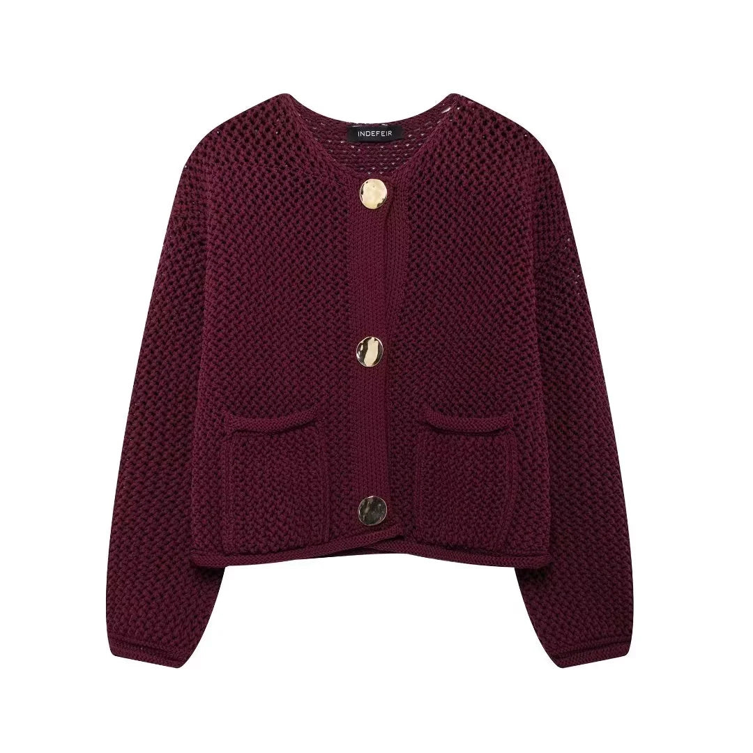 Reyna - Vintage Strickjacke mit Frauenbrust