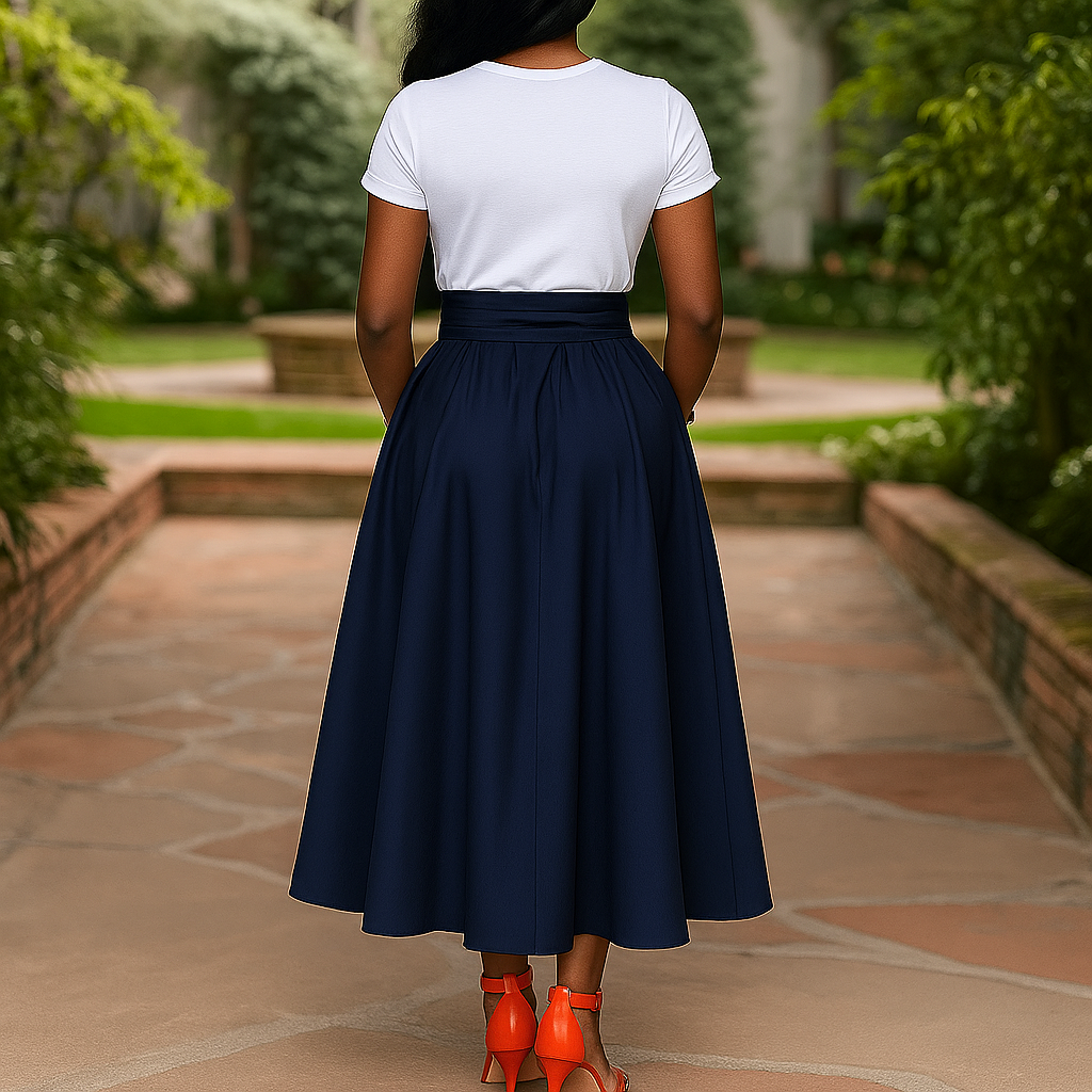 Feija | Damen Vintage Elegant Röcke | Maxi 5