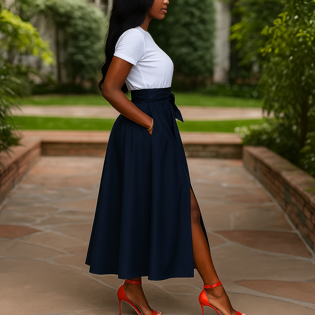 Feija | Damen Vintage Elegant Röcke | Maxi 4