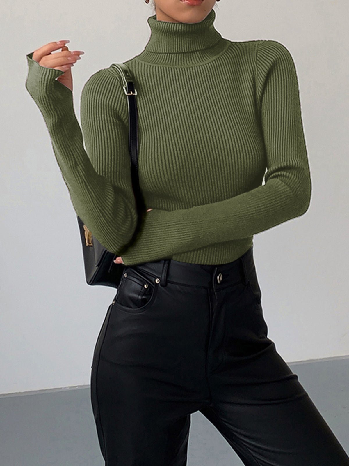 Rollkragenpullover Damen | Gerippt & Elegant