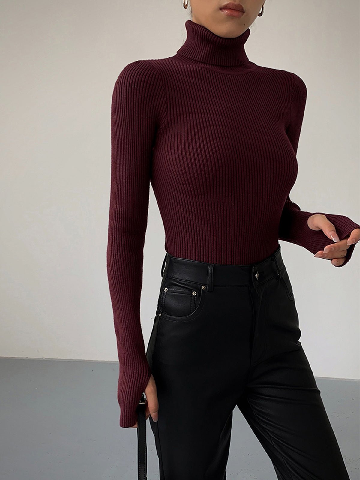 Rollkragenpullover Damen | Gerippt & Elegant