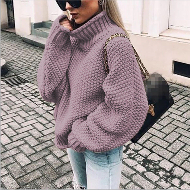 Damen Rollkragenpullover: Stilvoller und bequemer Pullover mit Rippdetails - J&B - 1 - Annoboutique