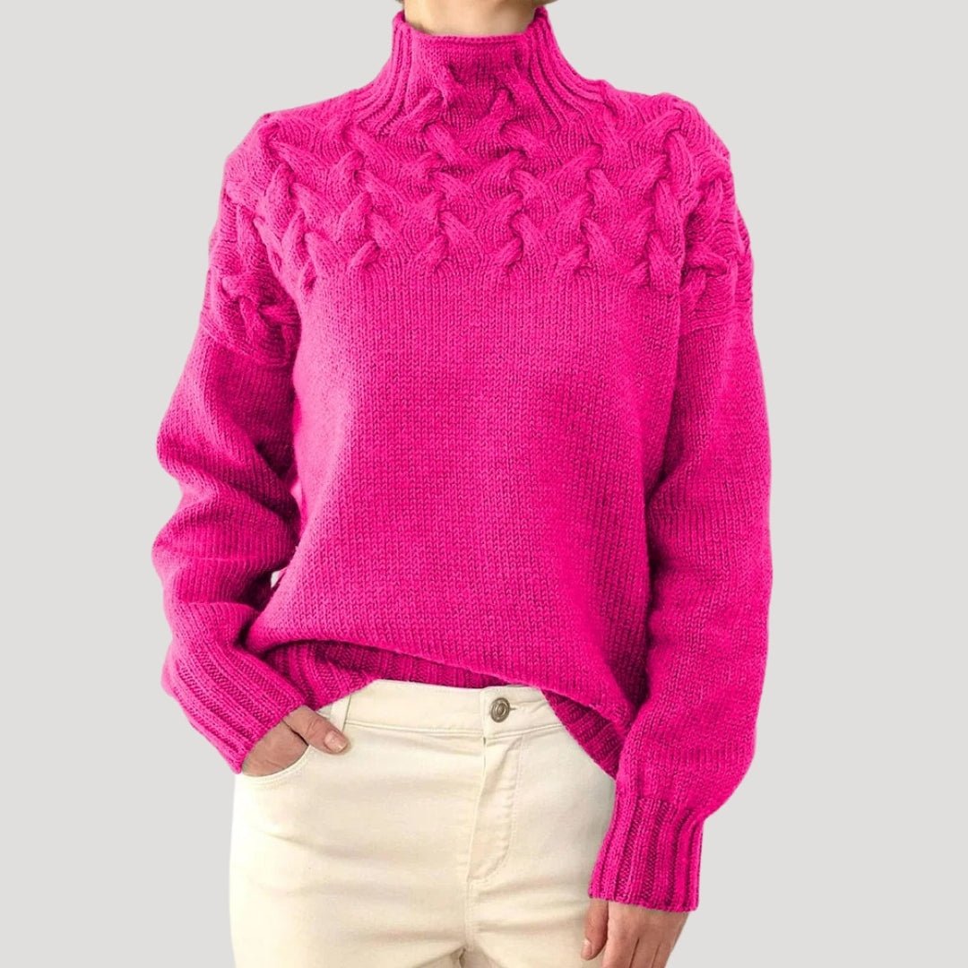 Evelyn | Damen-Rollkragenpullover mit Zopfmuster 4
