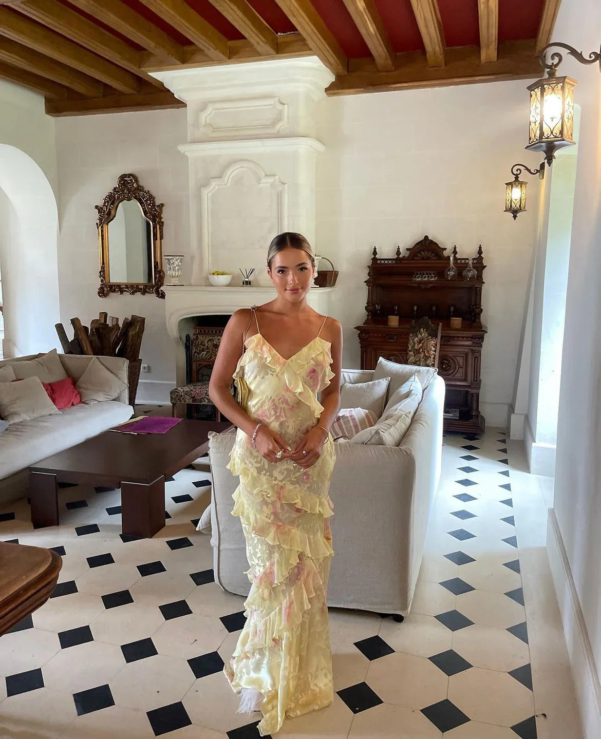 Ruffle Maxi Kleid | Phoebe