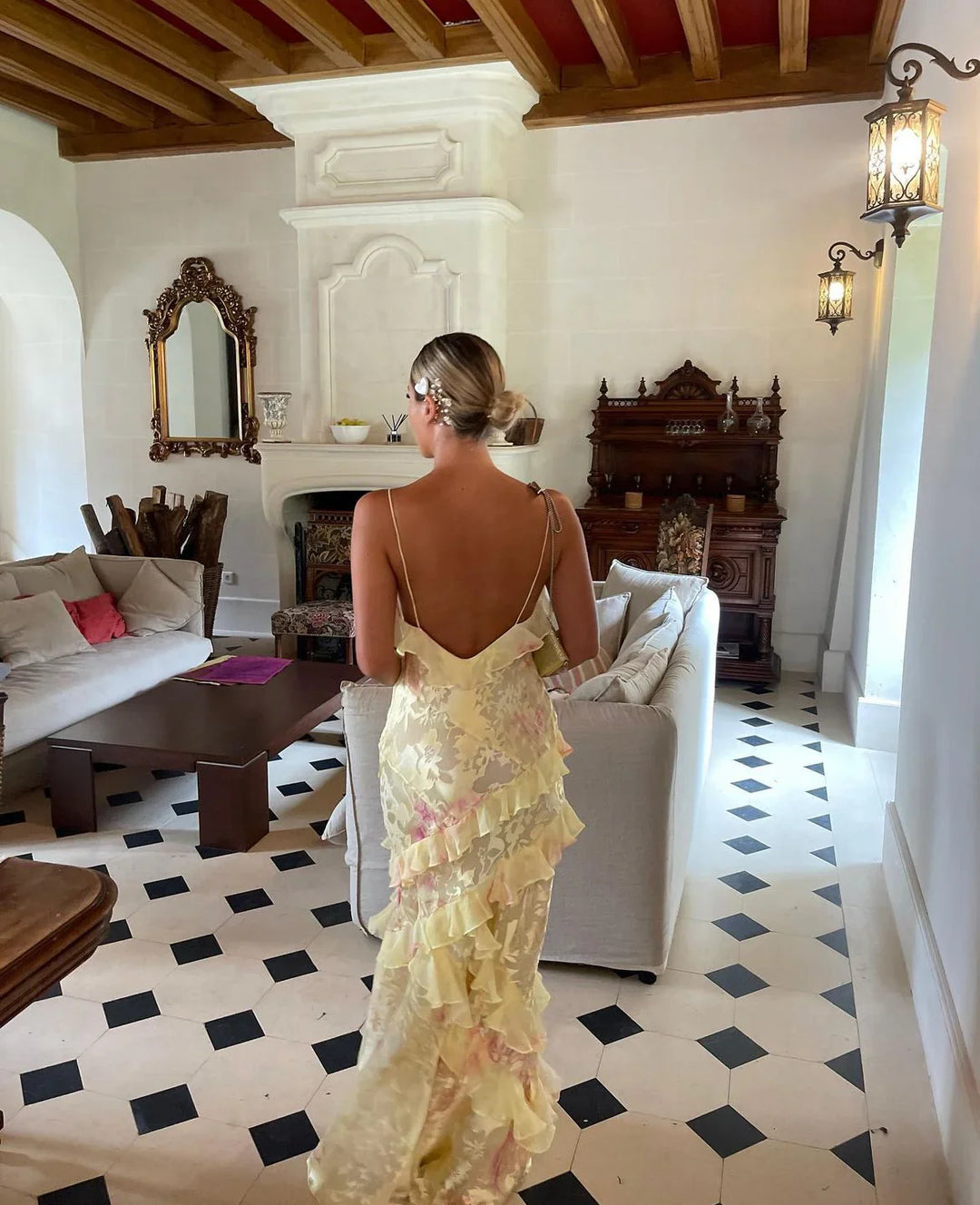 Ruffle Maxi Kleid | Phoebe