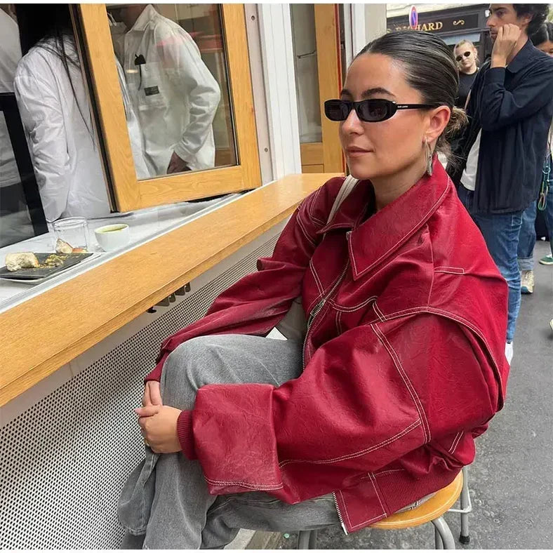 Bomberjacke Damen | Oversized Schnitt & Rippbündchen 10