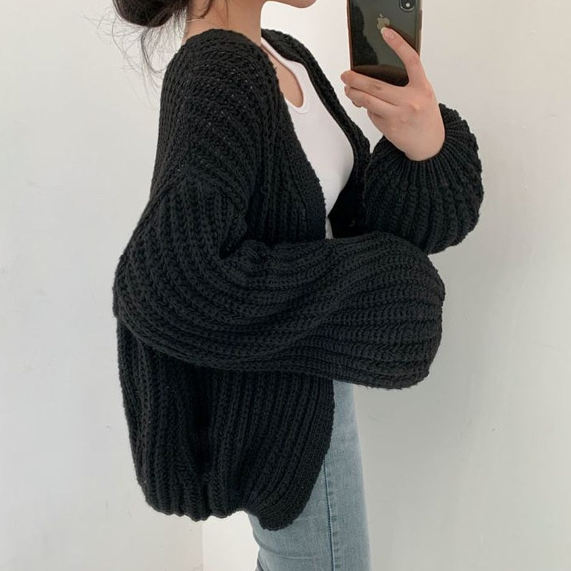Strickjacke Damen | Grobstrick & Offene Front 2