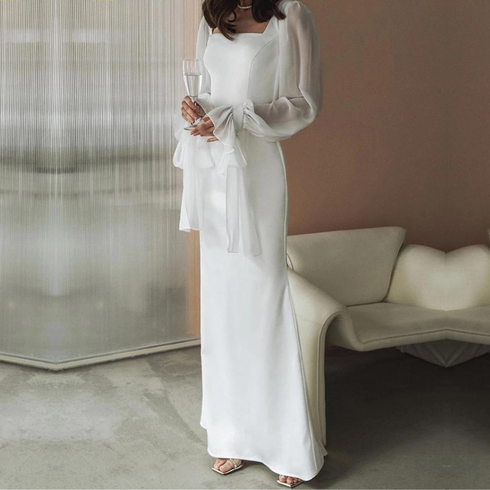 Sabina | Damen Chic Kleid für Hochzeitsgäste mit Gürtel 2