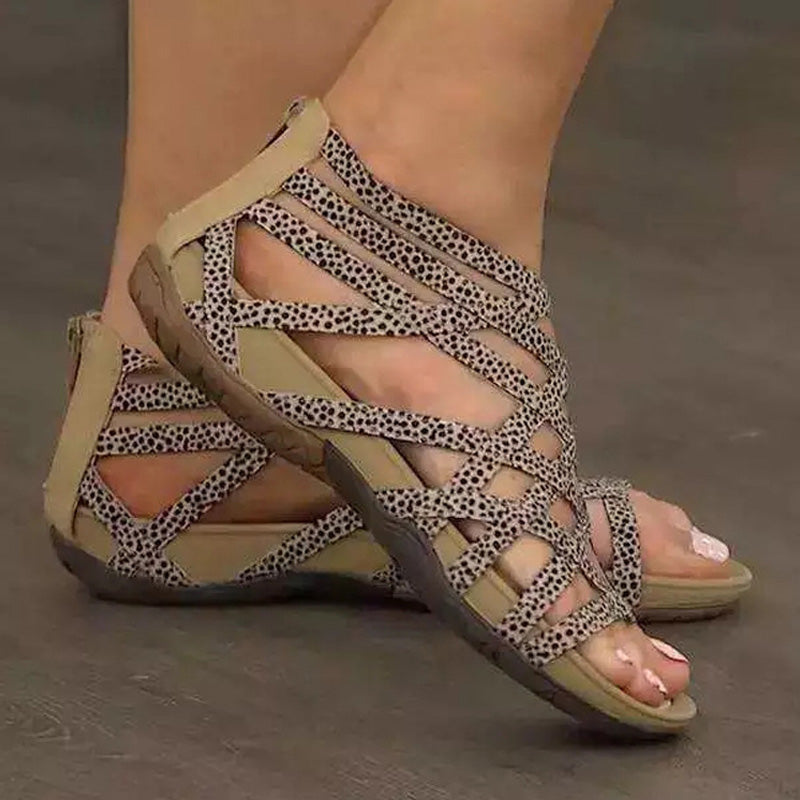 Sandalen Damen Bequem | Gladiator-Design & Schweißabsorbierend