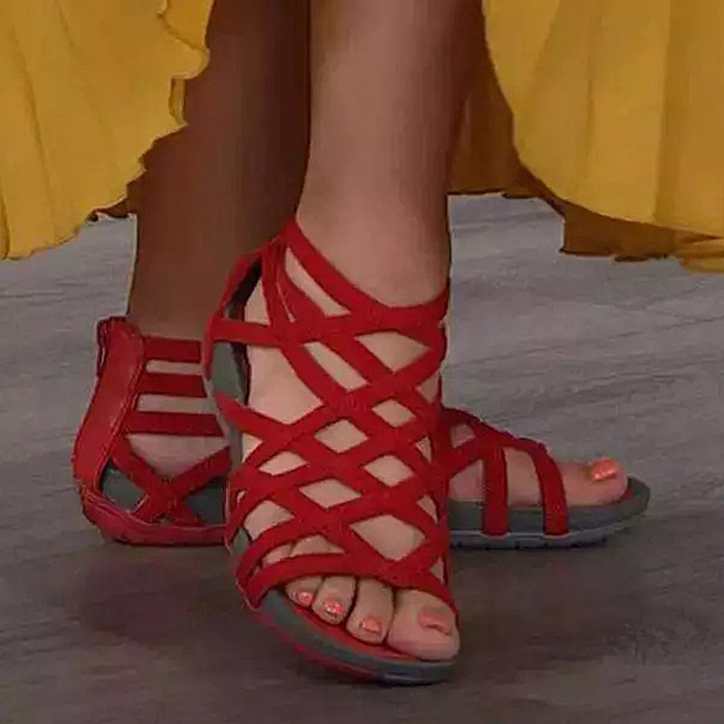 Sandalen Damen Bequem | Gladiator-Design & Schweißabsorbierend