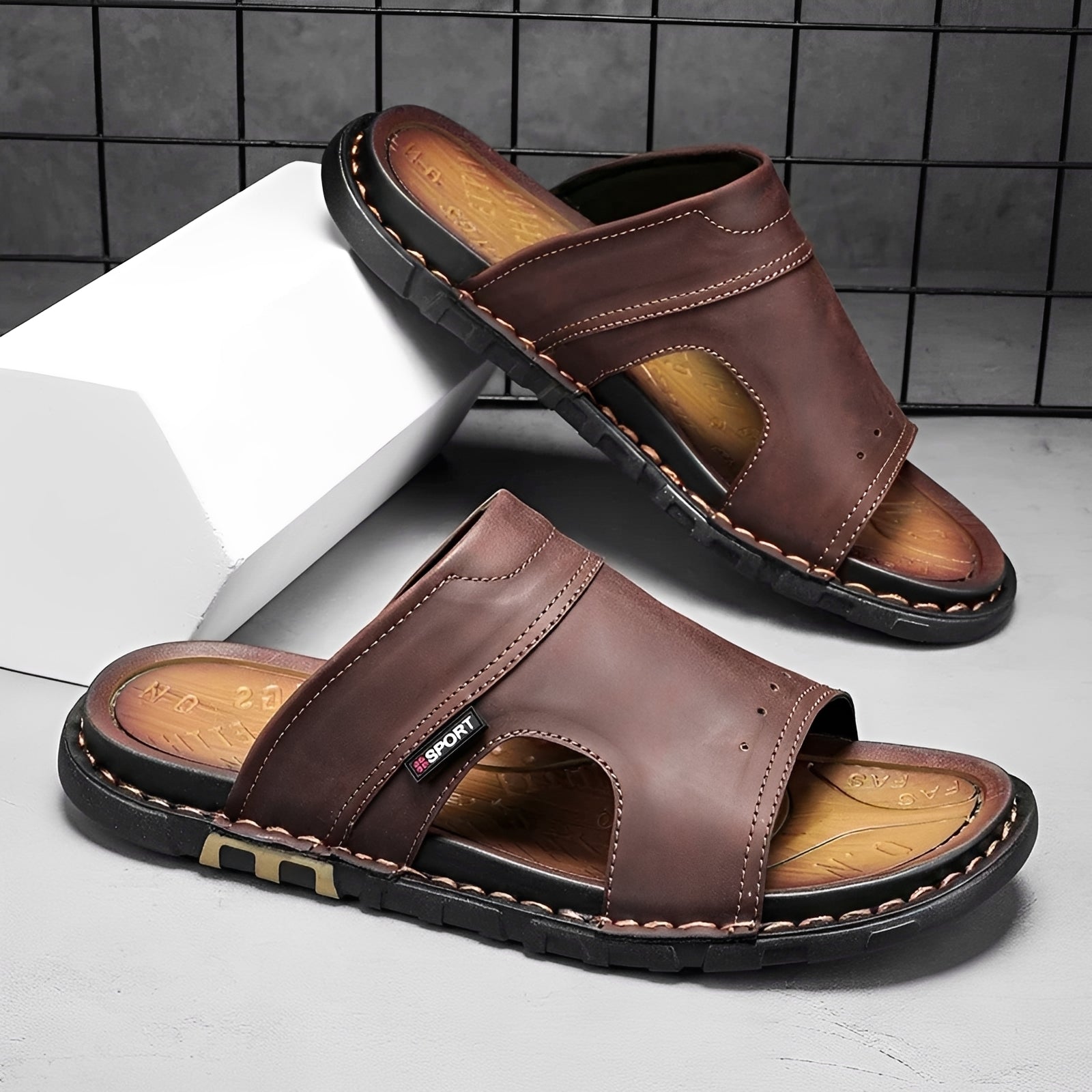 Sandalen Herren mit Weicher Sohle | Breites Fußbett & Robuste Naht