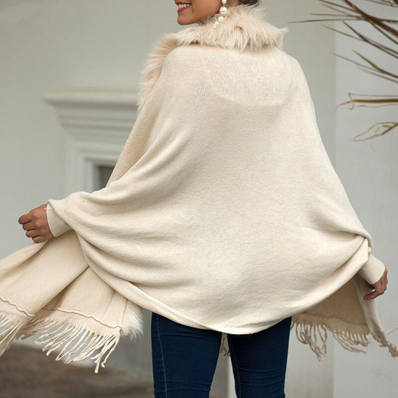 Winterschal Damen | Mit Kunstfell Kuschelig Warm 6