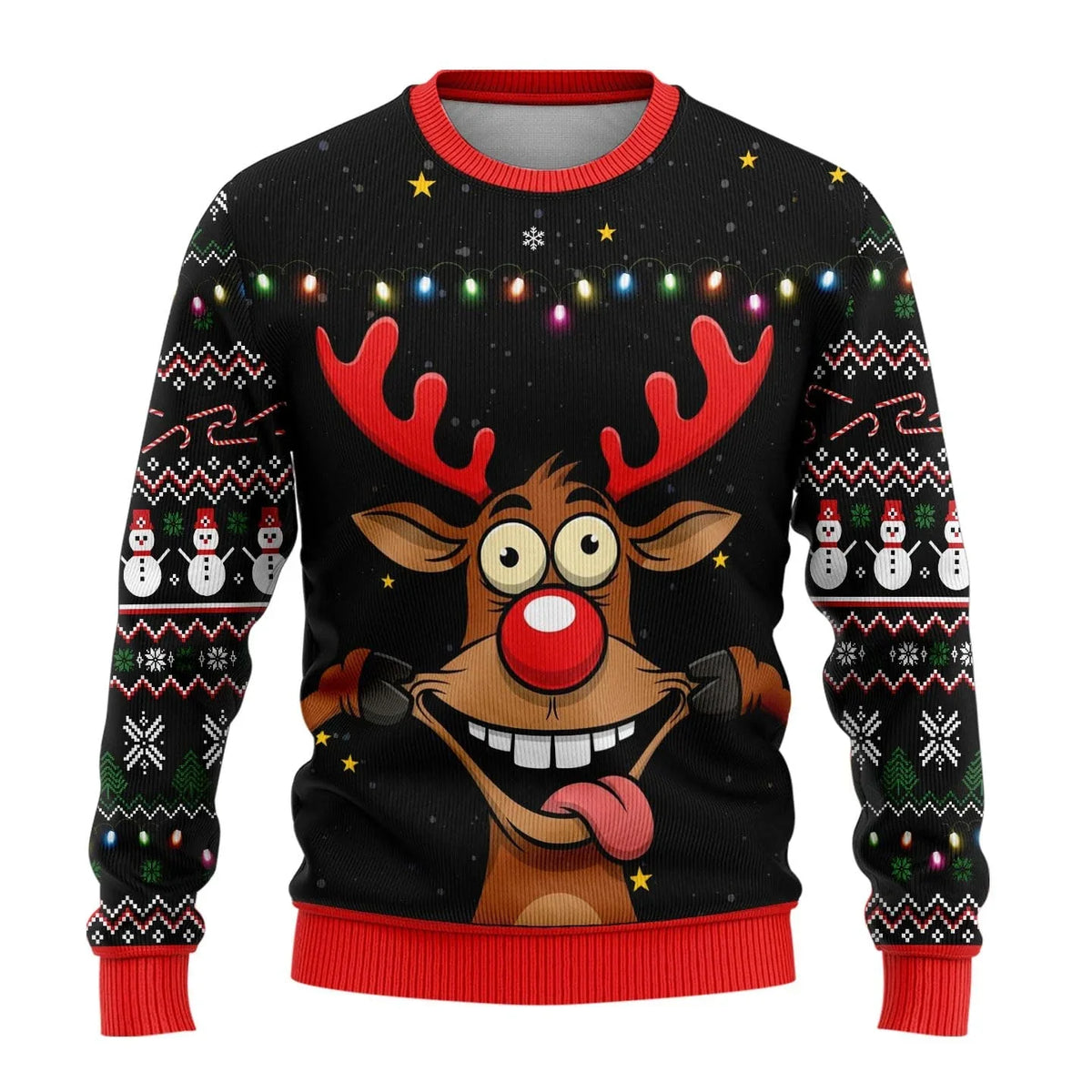 Weihnachtspullover Herren | Schneemann-Print & Gemütlich 3