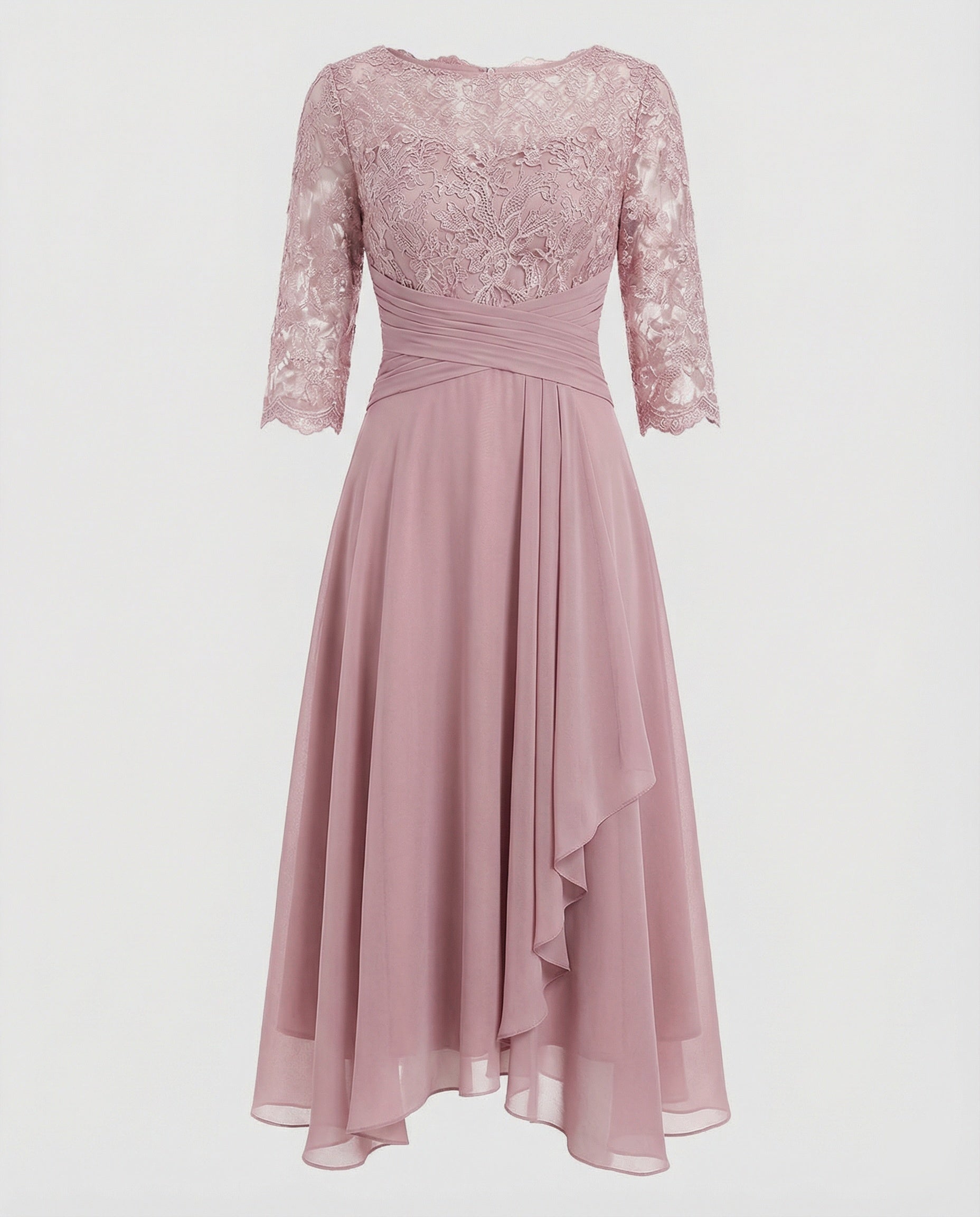 Schickes Kleid Damen | Asymmetrischer Saum & figurformender Fall