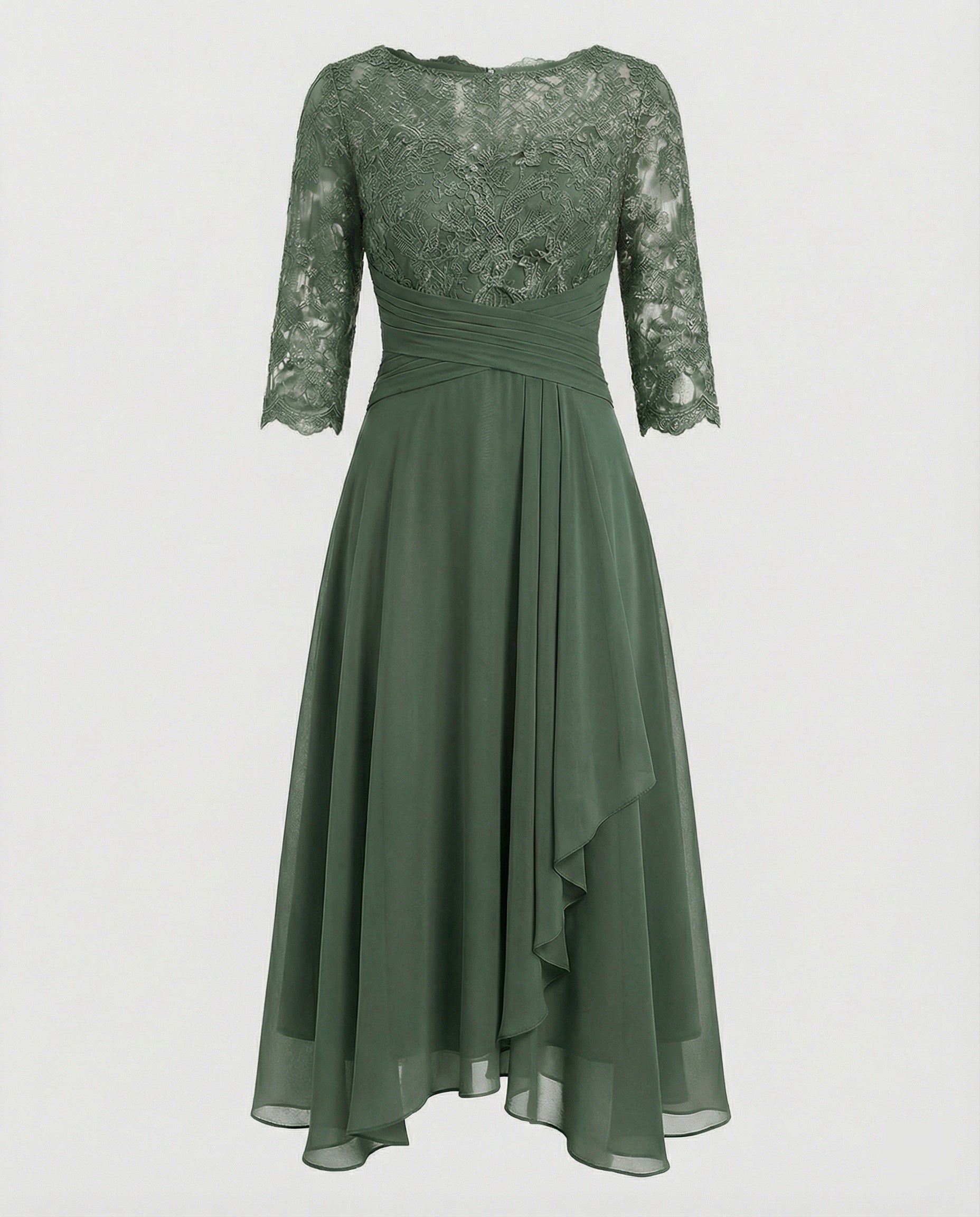 Schickes Kleid Damen | Asymmetrischer Saum & figurformender Fall