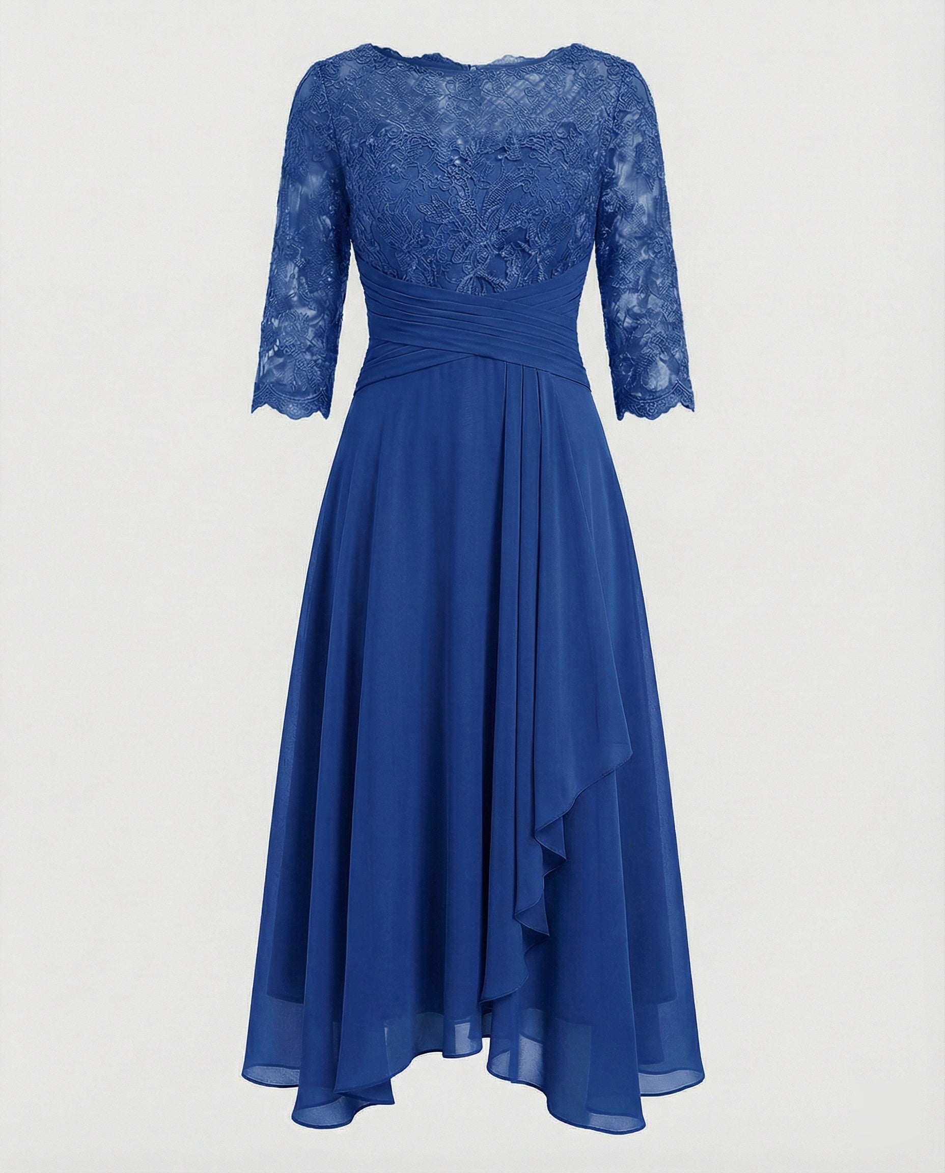 Schickes Kleid Damen | Asymmetrischer Saum & figurformender Fall